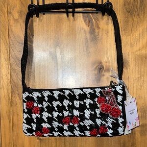 Handcrafted In India | Cherry 🍒 Beaded Bag w/ Bag Charm